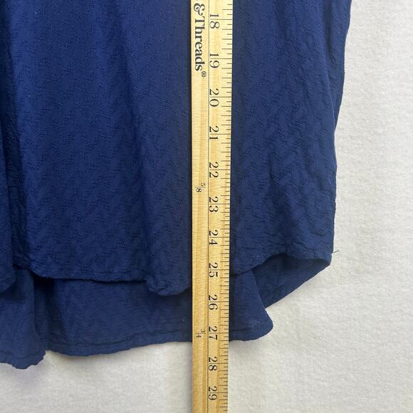 Woman's St John Bay Blue Shirt - Size Large Sailor Chic Casual Chic Peasant - Picture 9 of 11